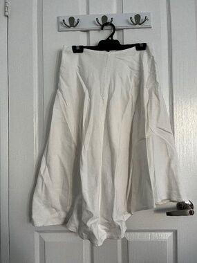 Vince Cream Asymmetrical Skirt